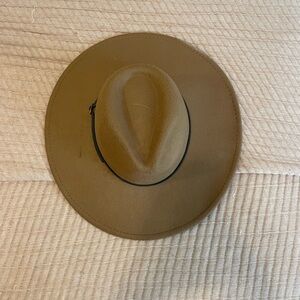 Tan Wide Brim Hat